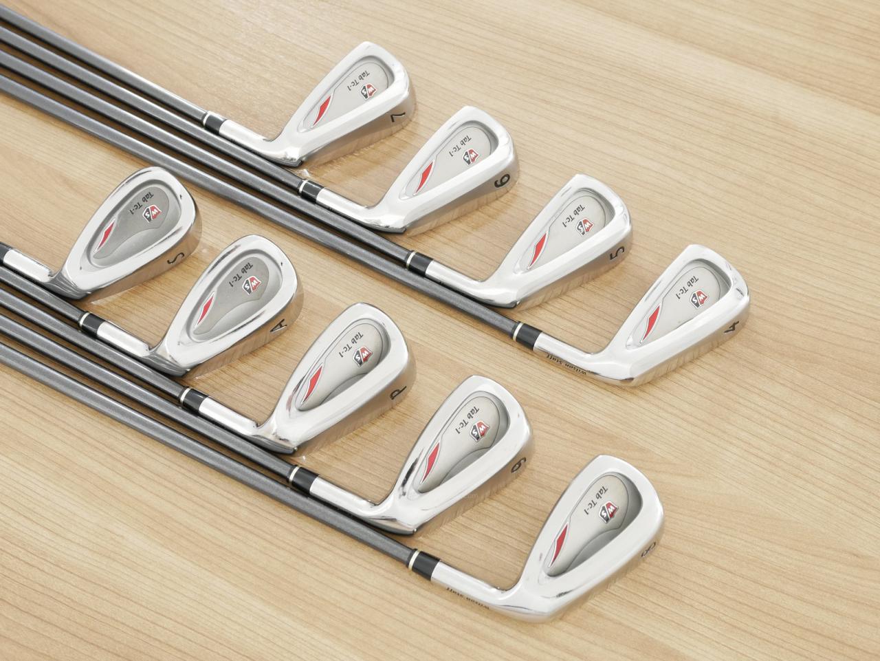 Iron set : Other Brand : ชุดเหล็ก Wilson TAB TC-1 (รุ่นท๊อปสุด หน้าเด้ง ตีไกล) มีเหล็ก 4-Pw,Aw,Sw (9 ชิ้น) ก้านกราไฟต์ Flex R