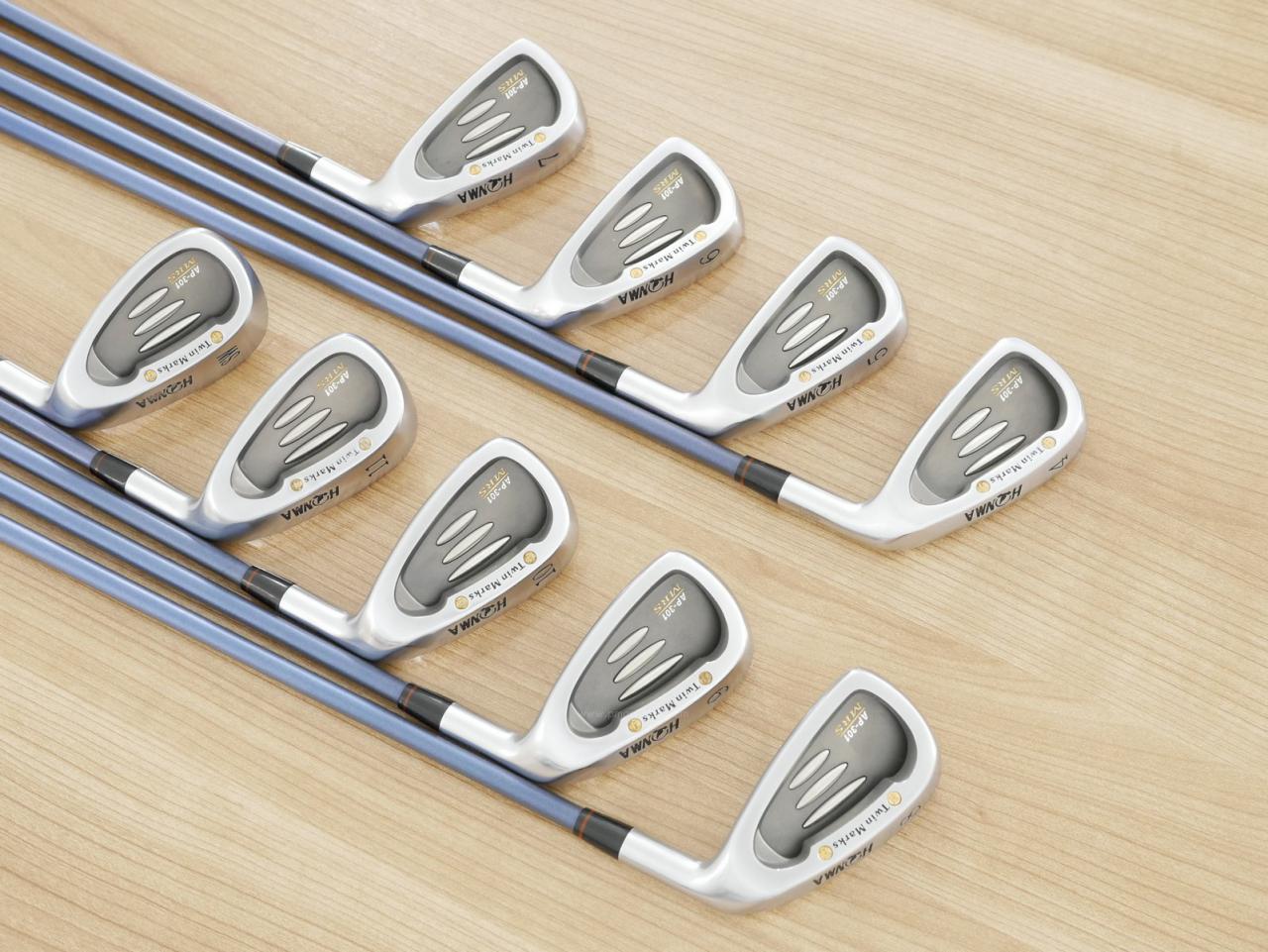 Iron set : Honma : ชุดเหล็ก Honma TwinMarks AP-301 MRS (หน้าเด้ง Titanium) มีเหล็ก 4-11,Sw (9 ชิ้น) ก้านกราไฟต์ Flex R (2 ดาว)