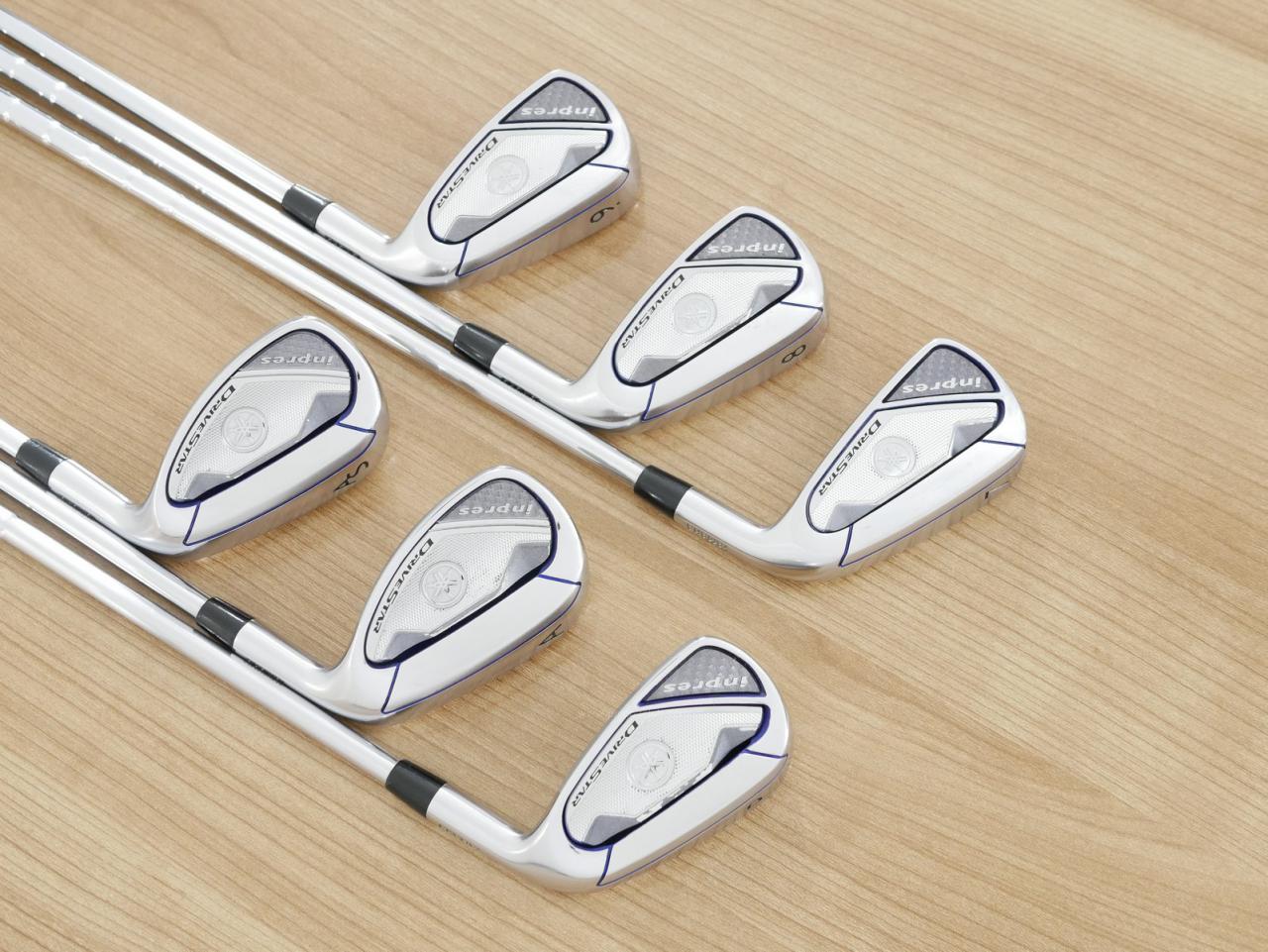 Iron set : Yamaha : ชุดเหล็ก Yamaha Inpres DriveStar (ออกปี 2023 ตีไกลที่สุด ไกลกว่าเหล็กทั่วไป 2 เบอร์ หน้าเด้งมากๆ) มีเหล็ก 7-Pw,Aw,As (6 ชิ้น) ก้านเหล็ก NS Pro 850 Neo Flex S