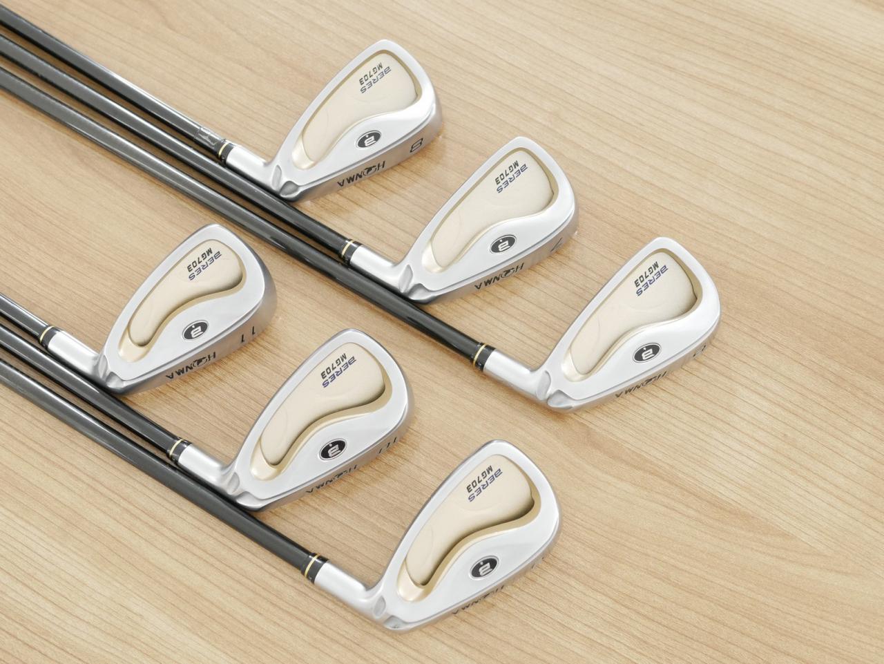 Iron set : Honma : Honma Beres MG703 (หน้าเด้ง) มีเหล็ก 6-11 (6 ชิ้น เทียบเท่า 5-Pw) ก้าน ARMRQ UD49 Flex R (1 ดาว)