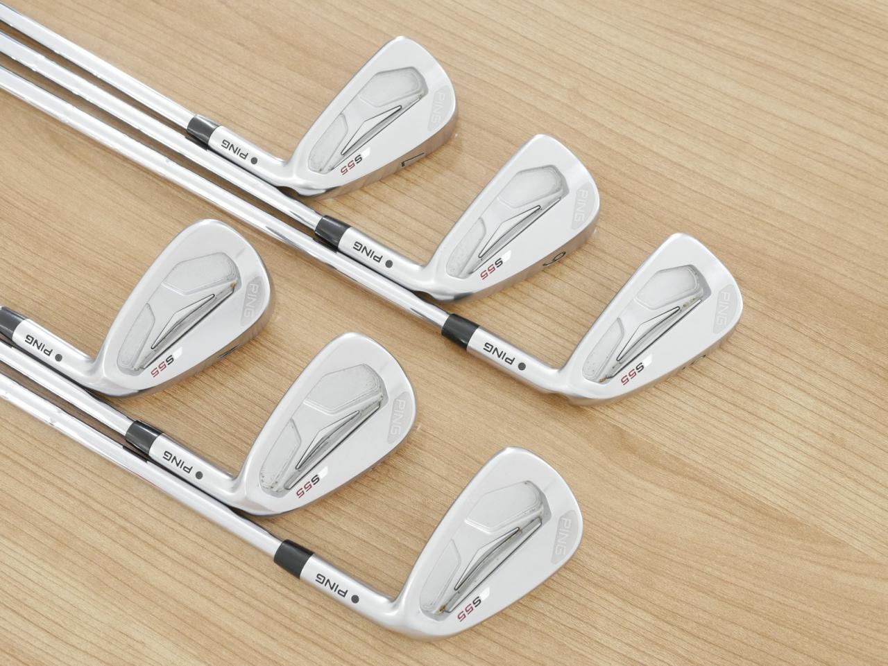 Iron set : Ping : ชุดเหล็ก Ping S55 มีเหล็ก 5-Pw (6 ชิ้น) ก้านเหล็ก Ping CFS Flex S