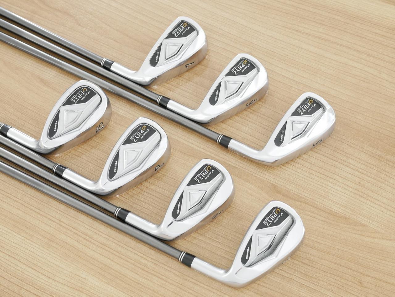 Iron set : Tourstage : ชุดเหล็ก Tourstage PHYZ Forged (ซีรี่ย์ท๊อป นุ่มไกล) มีเหล็ก 5-Pw,Aw (7 ชิ้น) ก้านกราไฟต์ Flex R