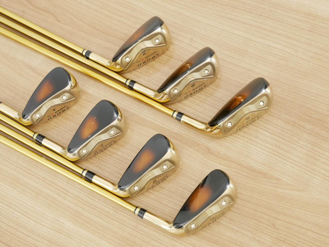Iron set : Katana : ชุดเหล็กกระเทย Katana Sniper i (ตีง่ายมากๆ ไกลมากๆ) มีเหล็ก 5-Pw,Aw (7 ชิ้น เบอร์ 5 ตีระยะเท่าเหล็ก 4 ปกติ) ก้านกราไฟต์ Flex R