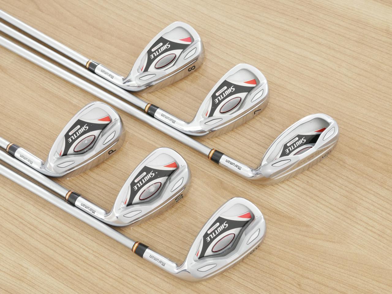 Iron set : Maruman : ชุดเหล็กกระเทย Maruman Shuttle i3000Mx (ตีง่ายมากๆ ไกล เหล็กยาวเป็น Utility) มีเหล็ก 6-10,Pw (6 ชิ้น) ก้านกราไฟต์ Flex R