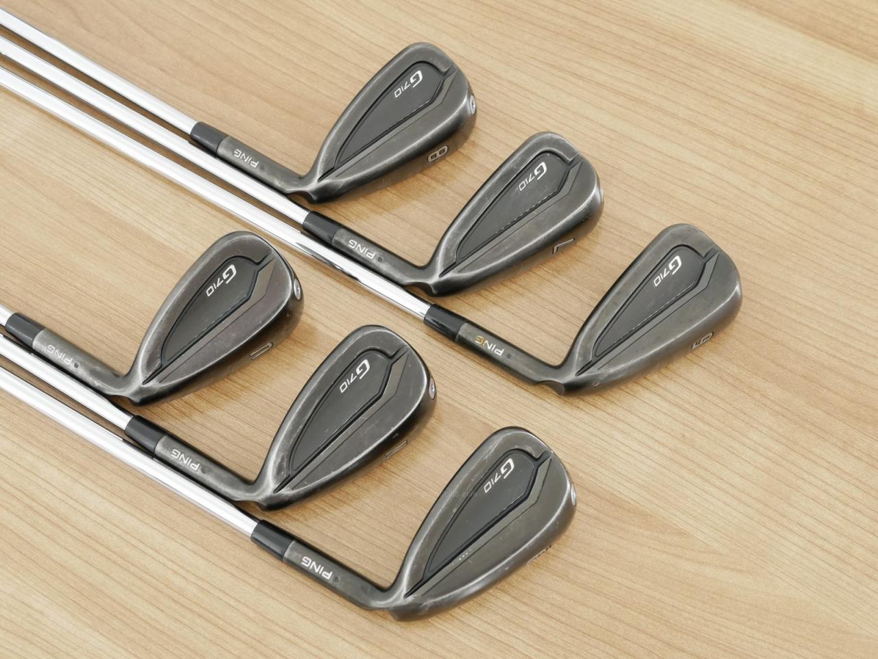 Iron set : Ping : ชุดเหล็ก Ping G710 (รุ่นปี 2021 Japan Spec. ใบใหญ่ ง่ายที่สุด ไกลที่สุดของ Ping) มีเหล็ก 6-Pw,Aw (6 ชิ้น) ก้านเหล็ก NS Pro Zelos 7 Flex R