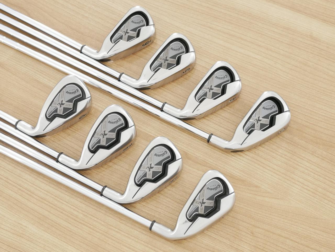 Iron set : Callaway : ชุดเหล็ก Callaway X-18 Pro Series มีเหล็ก 3-Pw (8 ชิ้น) ก้านเหล็ก NS Pro 950 Flex R