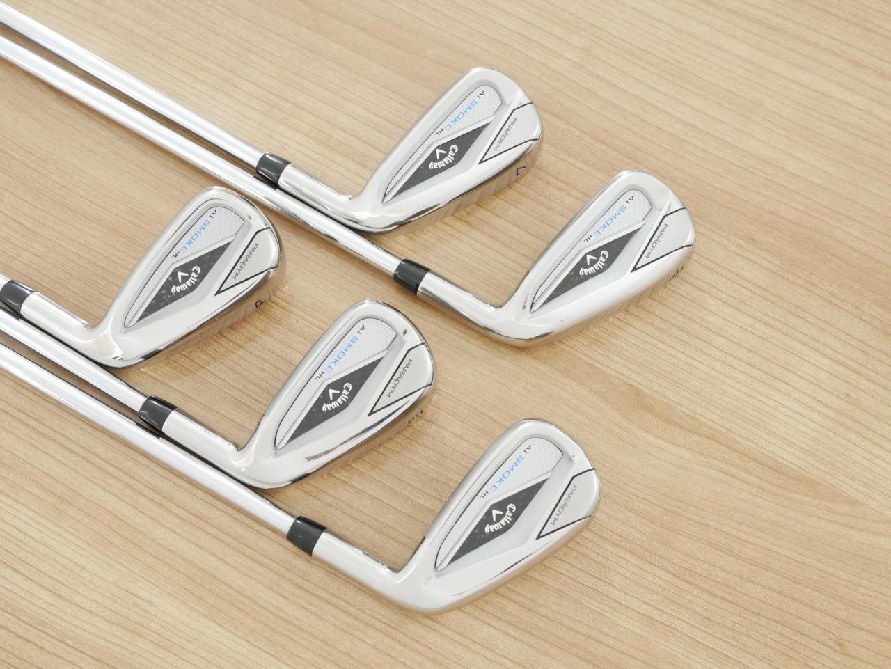 Iron set : Callaway : ชุดเหล็ก Callaway Paradym Ai Smoke HL (ออกปี 2024 ตีง่ายมาก ไกล Japan Spec.) มีเหล็ก 6-Pw (5 ชิ้น) ก้านเหล็ก NS Pro ZELOS 7 Flex R