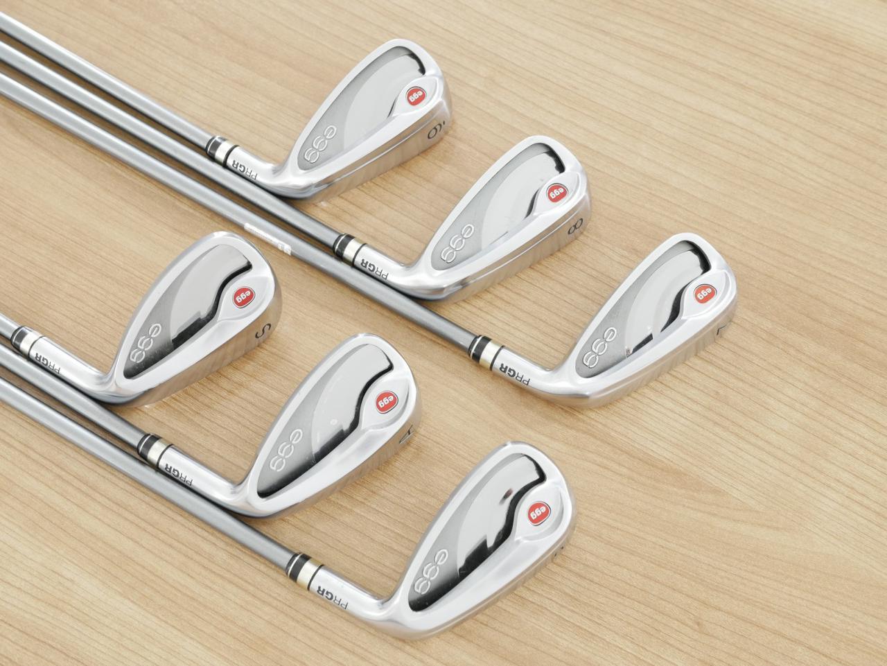 Iron set : PRGR : ชุดเหล็กกระเทย PRGR NEW Egg (ปี 2020 ตีง่ายและไกลมากๆ เด้งสุดๆ COR 0.82) มีเหล็ก 7-Pw,Aw,Sw (6 ชิ้น) ก้านกราไฟต์ M-37 Flex R