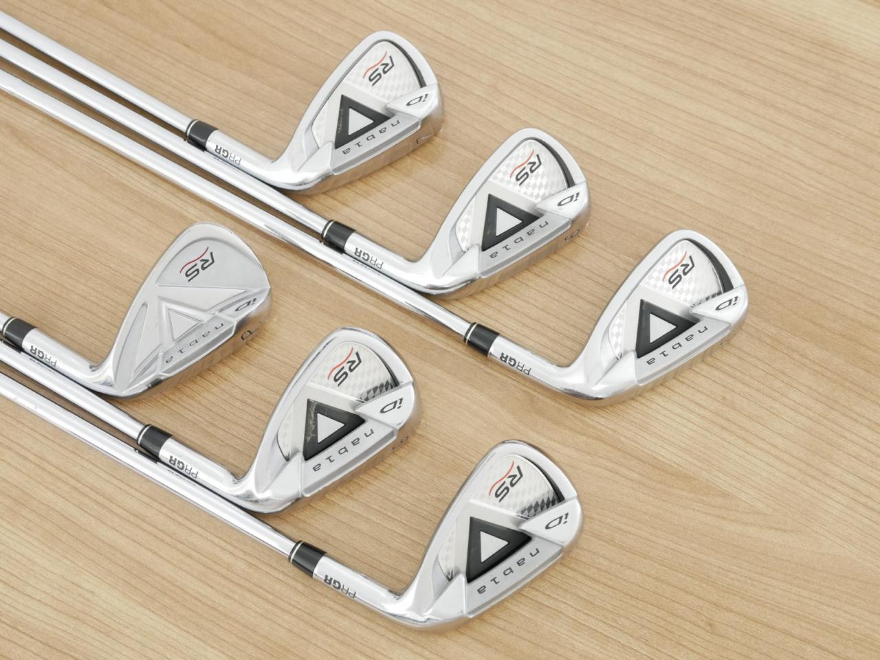 Iron set : PRGR : ชุดเหล็ก PRGR ID Nabla RS Titan Face (หน้าเด้ง ตีไกล) มีเหล็ก 5-Pw (6 ชิ้น) ก้านเหล็ก NS Pro 85 Flex SR