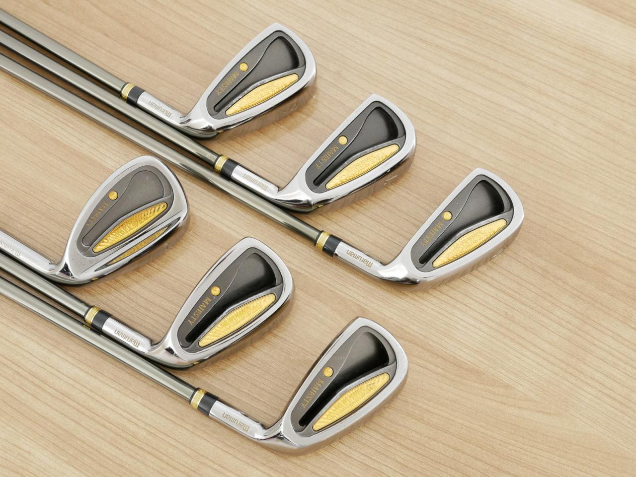 Iron set : Maruman : ชุดเหล็ก Maruman Majesty Prestigio (ตัวท็อป ตีง่าย ไกล ของใหม่แพงมากๆๆๆ) มีเหล็ก 6-Pw,Aw (6 ชิ้น) ก้านกราไฟต์ Flex R