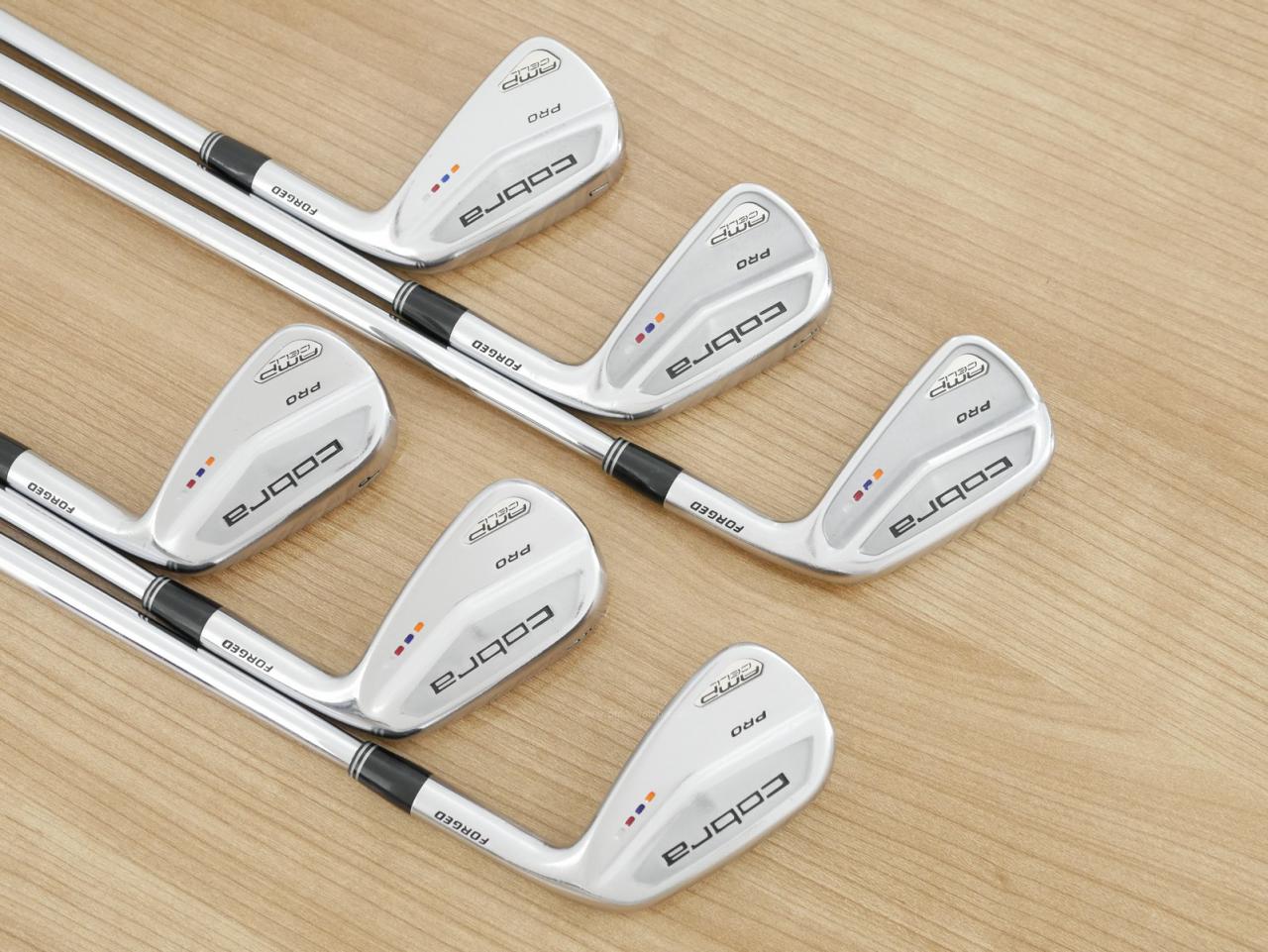 Iron set : Other Brand : ชุดเหล็ก Cobra AMP CELL Pro (Forged) มีเหล็ก 5-Pw (6 ชิ้น) ก้านเหล็ก NS Pro Modus 120 Flex S
