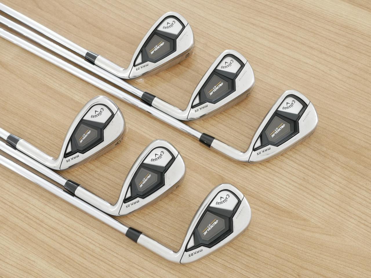 Iron set : Callaway : ชุดเหล็ก Callaway Rogue ST Max OS (ออกปี 2022 ตีง่ายสุดๆ ไกลสุดๆ) มีเหล็ก 6-Pw,Aw (6 ชิ้น) ก้านเหล็ก NS Pro ZELOS 7 Flex S