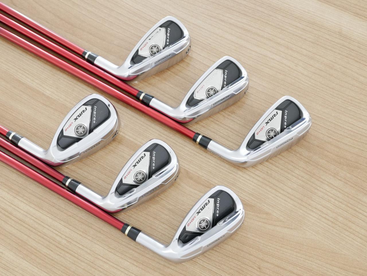 Iron set : Yamaha : ชุดเหล็ก Yamaha Inpres RMX UD+2 (ปี 2017 ตีไกลที่สุด ไกลกว่าเหล็กทั่วไป 2 เบอร์) มีเหล็ก 6-Pw,Aw (6 ชิ้น) ก้านกราไฟต์ Mitsubishi Bassara i50xct Flex R