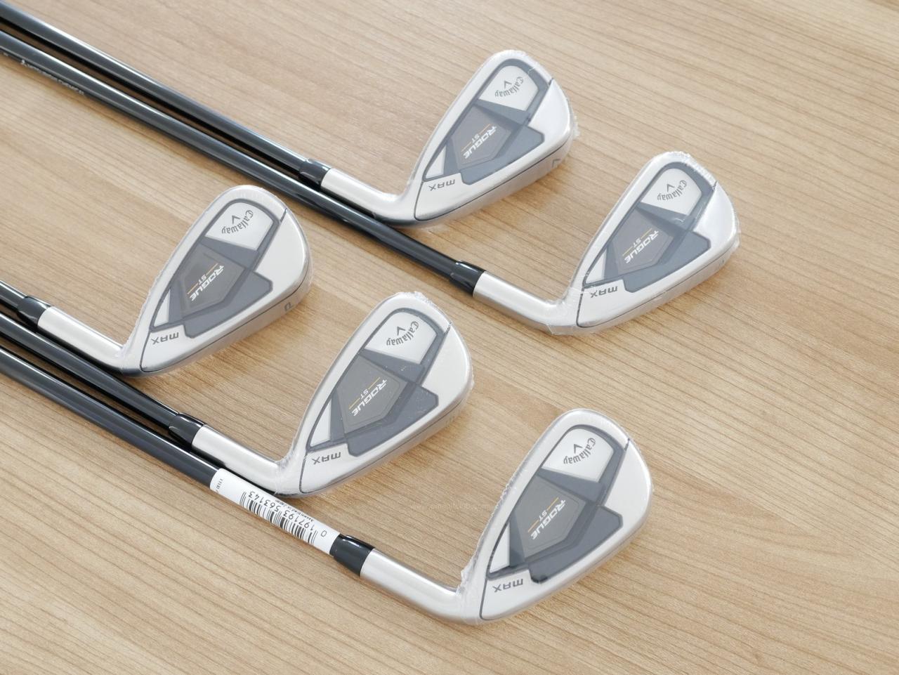 Iron set : Callaway : **ของใหม่ ยังไม่แกะพลาสติก** ชุดเหล็ก Callaway Rogue ST Max (ออกปี 2022 ตีง่าย ไกลมาก) มีเหล็ก 6-Pw (5 ชิ้น) ก้านกราไฟต์ Mitsubishi TENSEI CR 55 Flex R