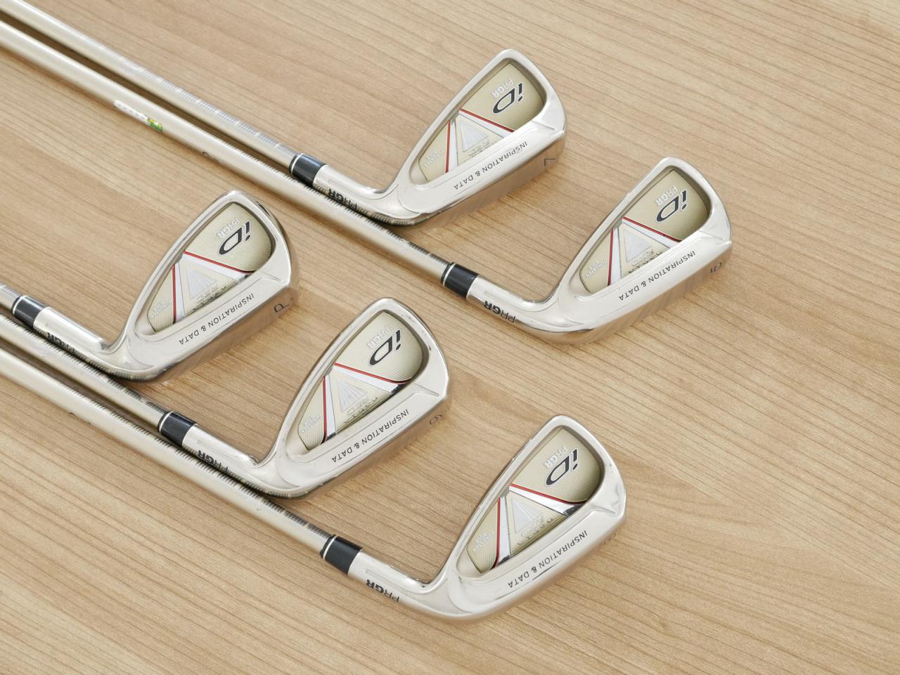 Iron set : PRGR : ชุดเหล็ก PRGR ID Nabla Red (รุ่นท๊อปสุด หน้าเด้ง ไกลมาก) มีเหล็ก 6-Pw (5 ชิ้น) ก้านกราไฟต์ M-40 Flex SR
