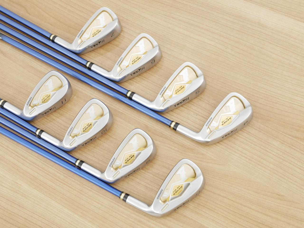 Iron set : Honma : ชุดเหล็ก Honma Beres IS-03 (ปี 2015 หน้าเด้ง Forged) มีเหล็ก 4-11 (8 ชิ้น เทียบเท่า 4-Pw) ก้าน ARMRQ 8 (54) FLex R (2 ดาว)