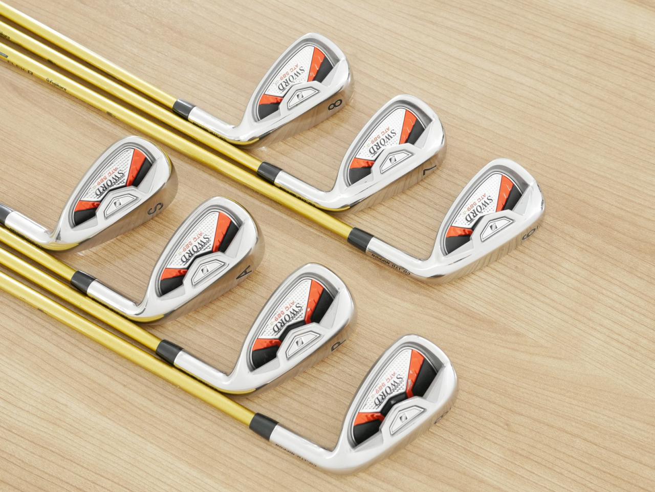 Iron set : Katana : ชุดเหล็ก Katana Sword ATC-589a (หน้าเด้ง) มีเหล็ก 6-Pw,Aw,Sw (7 ชิ้น) ก้านกราไฟต์ Fujikura Speeder 589 Flex R