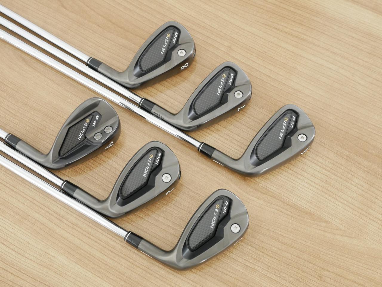 Iron set : Epon : ชุดเหล็ก EPON EF-02I Forged (ออกปี 2022 ใบใหญ่ ตีง่าย ไกล) มีเหล็ก 6-Pw,Aw (6 ชิ้น) ก้านเหล็ก NS Pro 950 Flex S