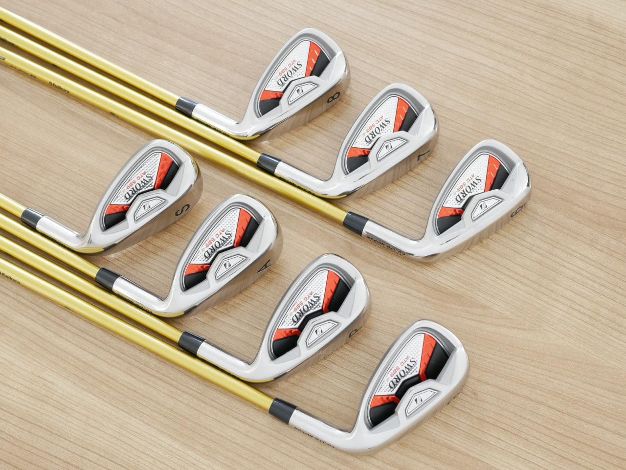 Iron set : Katana : ชุดเหล็ก Katana Sword ATC-589a (หน้าเด้ง) มีเหล็ก 6-Pw,Aw,Sw (7 ชิ้น) ก้านกราไฟต์ Fujikura Speeder 589 Flex R