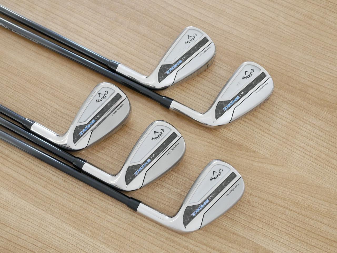 Iron set : Callaway : ชุดเหล็ก Callaway Paradym Ai Smoke (ออกปี 2024 ตีง่ายมาก ไกล Japan Spec.) มีเหล็ก 6-Pw (5 ชิ้น) ก้านกราไฟต์ Mitsubishi TENSEI 50 Flex R