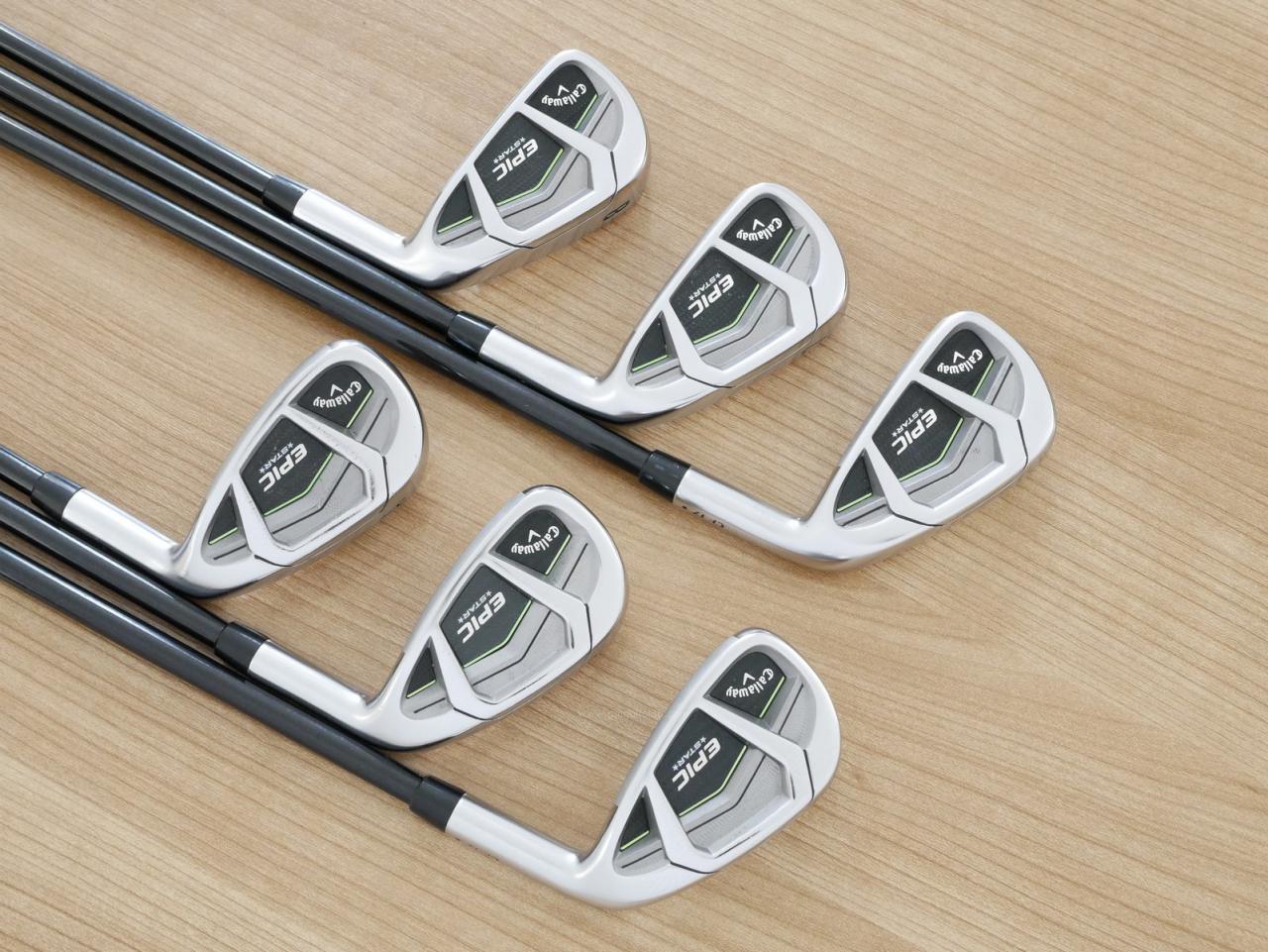 Iron set : Callaway : ชุดเหล็ก Callaway EPIC Star (ปี 2018 หน้าเด้ง โกงองศา ตีไกลมากๆ) มีเหล็ก 6-Pw,Aw (6 ชิ้น) ก้านกราไฟต์ Fujikura Speeder Evolution Flex R