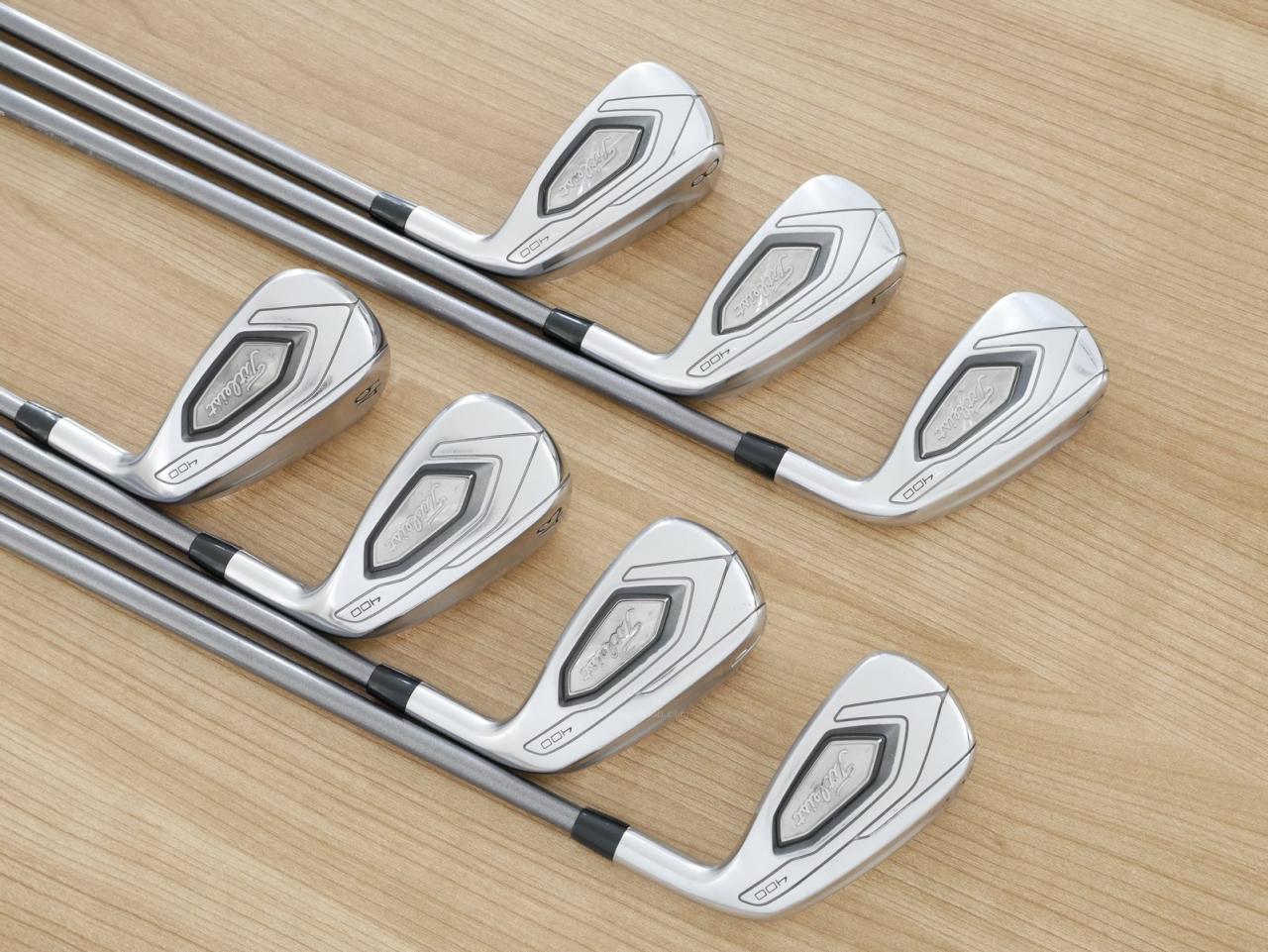 Iron set : Titleist : ชุดเหล็ก Titleist T400 (ตีง่ายที่สุด ไกลที่สุด ออกปี 2020) มีเหล็ก 6-Pw,43,49 (7 ชิ้น) ก้านกราไฟต์ Mitsubishi TENSEI 50 Flex R