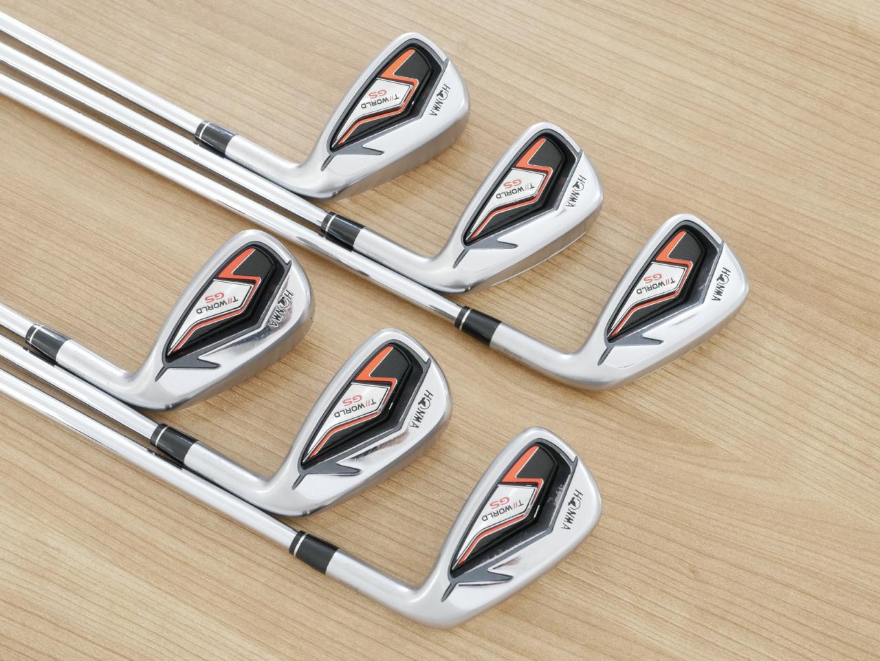 Iron set : Honma : ชุดเหล็ก Honma Tour World GS (ออกปี 2021 ใบใหญ่ ตีง่าย ไกล) มีเหล็ก 6-11 (6 ชิ้น) ก้านเหล็ก NS Pro ZELOS 8 Flex R