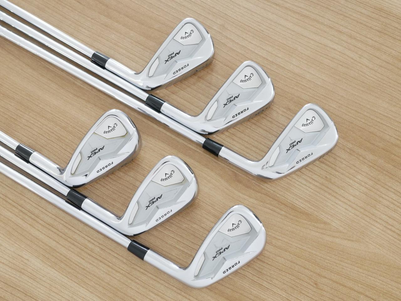 Iron set : Callaway : ชุดเหล็ก Callaway APEX Pro Forged (ออกปี 2019) มีเหล็ก 5-Pw (6 ชิ้น) ก้านเหล็ก NS Pro 950 Flex S