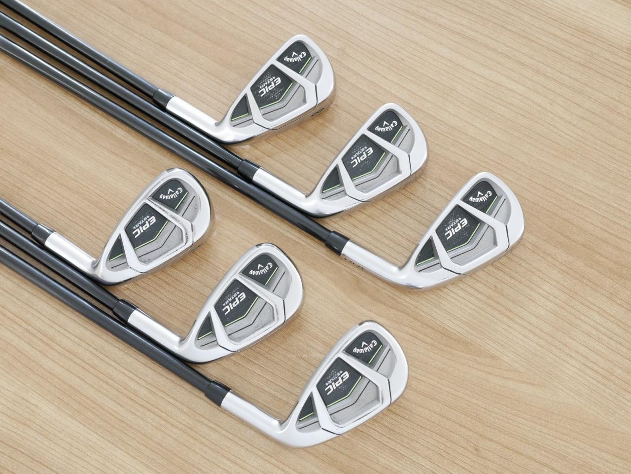 Iron set : Callaway : ชุดเหล็ก Callaway EPIC Star (ปี 2018 หน้าเด้ง โกงองศา ตีไกลมากๆ) มีเหล็ก 6-Pw,Aw (6 ชิ้น) ก้านกราไฟต์ Fujikura Speeder Evolution Flex R