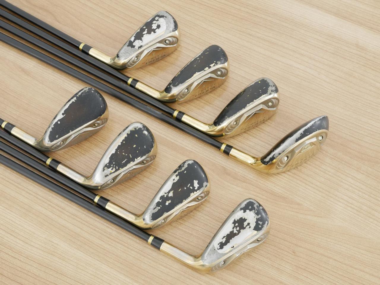 Iron set : Katana : ชุดเหล็กกระเทย Katana Voltio G Series มีเหล็ก 6-Pw,Aw,As,Sw (8 ชิ้น ระยะเทียบเท่า เหล็ก 6-Pw,Aw,Sw) ก้าน Tour AD VT-5 Flex SR