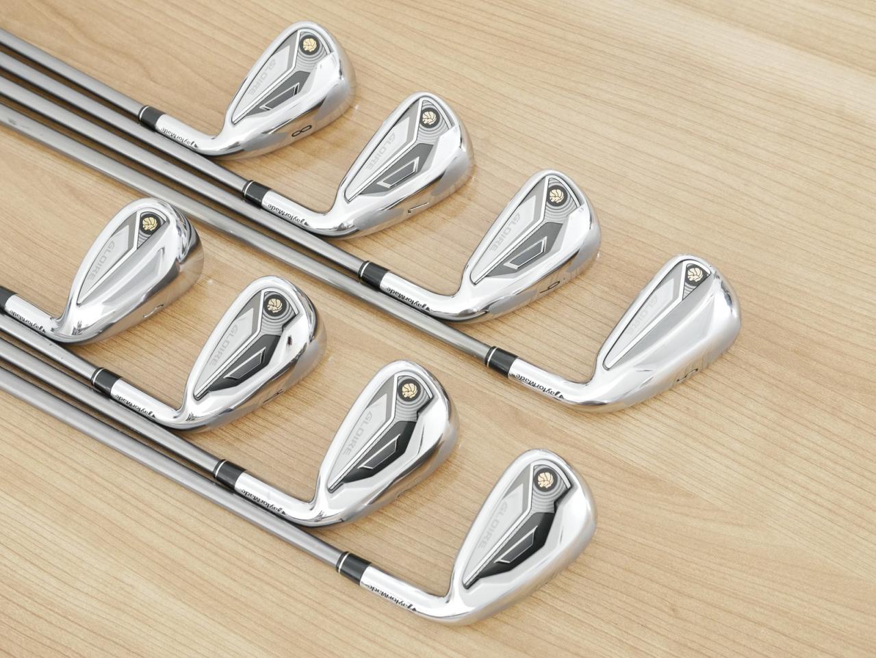 Iron set : Taylormade : ชุดเหล็ก Taylormade Gloire (รุ่นท๊อปสุด Japan Spec. ใบใหญ่ ตีง่าย ไกล) มีเหล็ก 5-Pw,Aw,Sw (8 ชิ้น) ก้านกราไฟต์ Flex R