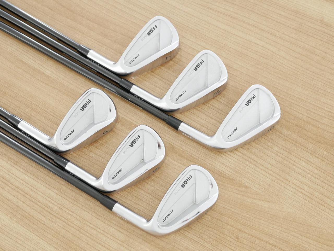 Iron set : PRGR : ชุดเหล็ก PRGR TUNE 02 CB Forged (นุ่มมาก หายากมาก) มีเหล็ก 5-Pw (6 ชิ้น) ก้านกราไฟต์ Tour AD 85 Flex S