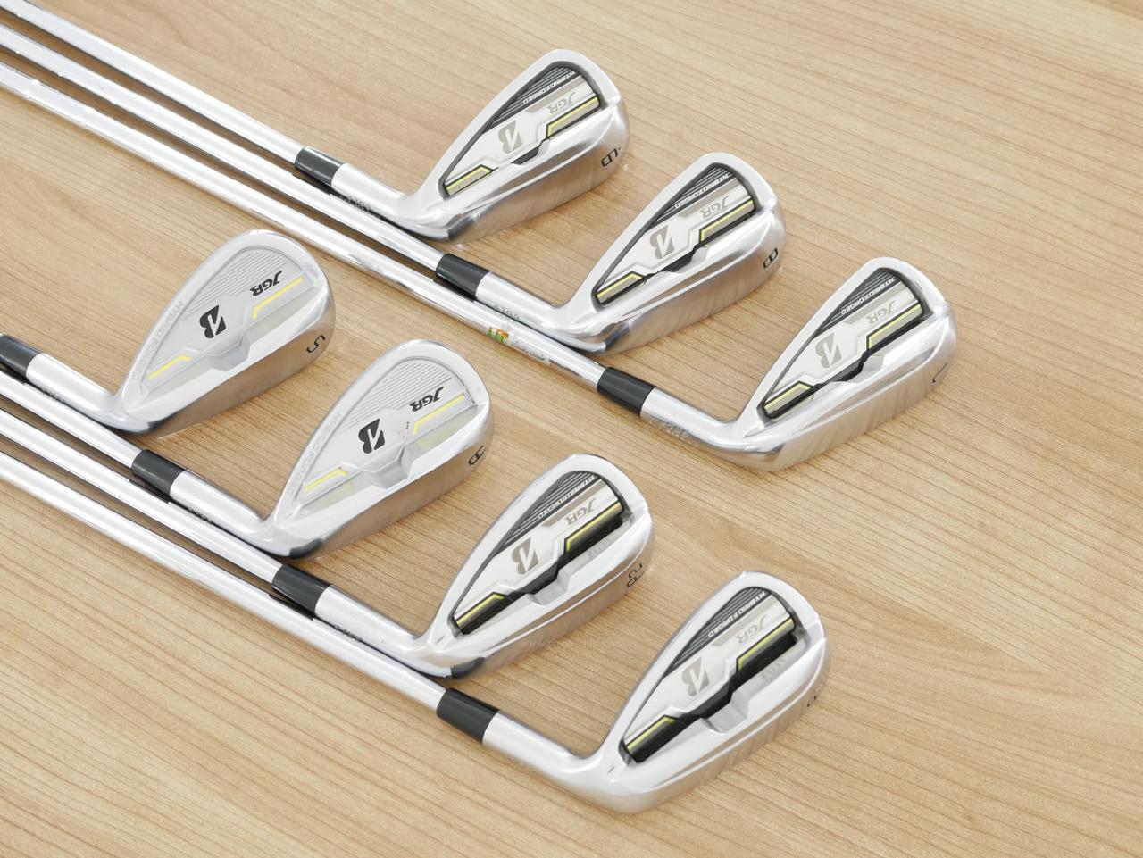 Iron set : Bridgestone : ชุดเหล็ก Bridgestone JGR Hybrid Forged (ตีไกลกว่าตัวอื่น 2 เบอร์) มีเหล็ก 7-P1,P2,Aw,Sw (7 ชิ้น) ก้านเหล็ก NS Pro ZELOS 8 Flex S