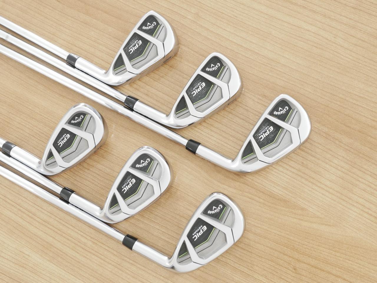 Iron set : Callaway : ชุดเหล็ก Callaway EPIC Star (ปี 2018 หน้าเด้ง โกงองศา ตีไกลมากๆ) มีเหล็ก 6-Pw,Gw (6 ชิ้น) ก้านเหล็ก NS Pro Zelos 7 Flex S