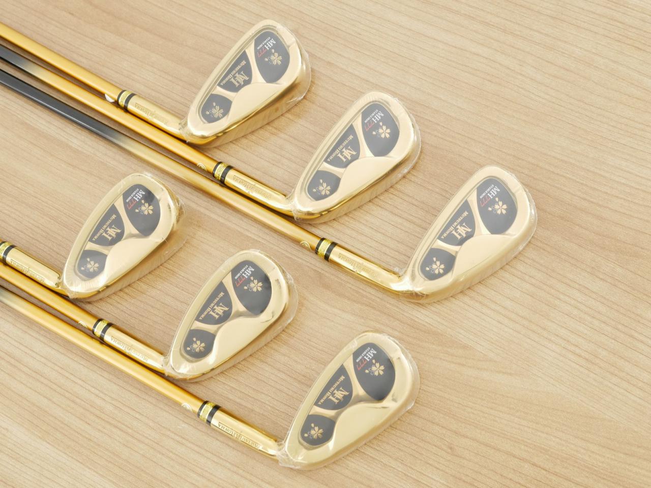 Iron set : Other Brand : **ของใหม่ ยังไม่แกะพลาสติก** ชุดเหล็ก Mutsumi Honma MH777 One Length (ใบใหญ่ ตีง่าย ไกล) มีเหล็ก 5-Pw (6 ชิ้น) ก้านกราไฟต์ Flex SR