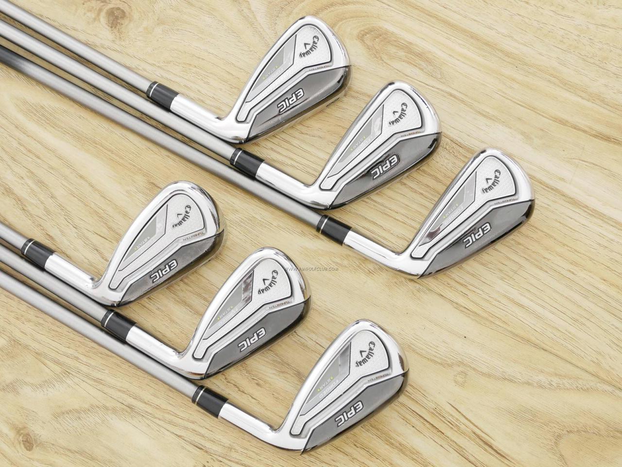 Iron set : Callaway : ชุดเหล็ก Callaway EPIC Forged Star (รุ่นท้อปสุด ปี 2020 ตีไกลกว่าปกติ 2 เบอร์) มีเหล็ก 6-Pw,Aw (6 ชิ้น) ก้านกราไฟต์ Fujikura Speeder Evolution Flex SR