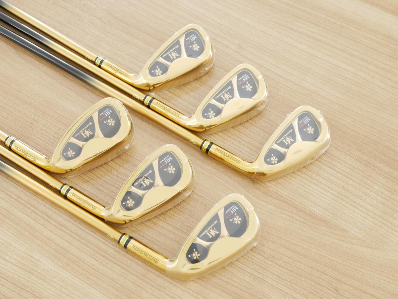 Iron set : Other Brand : **ของใหม่ ยังไม่แกะพลาสติก** ชุดเหล็ก Mutsumi Honma MH777 One Length (ใบใหญ่ ตีง่าย ไกล) มีเหล็ก 5-Pw (6 ชิ้น) ก้านกราไฟต์ Flex SR