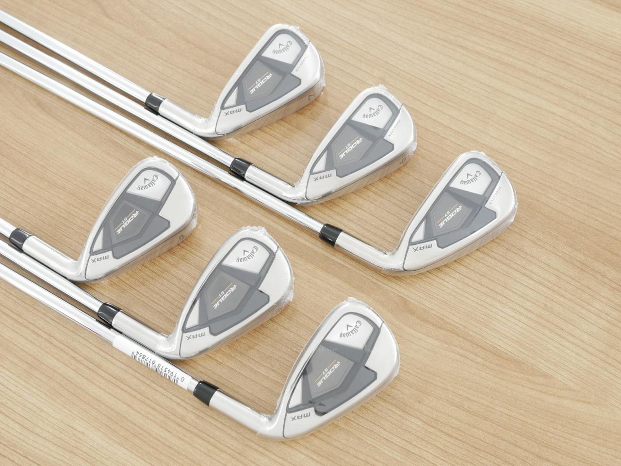 Iron set : Callaway : **ของใหม่ ยังไม่แกะพลาสติก** ชุดเหล็ก Callaway Rogue ST Max (ออกปี 2022 ตีง่าย ไกลมาก) มีเหล็ก 5-Pw (6 ชิ้น) ก้านเหล็ก Dynamic Gold 95 R300