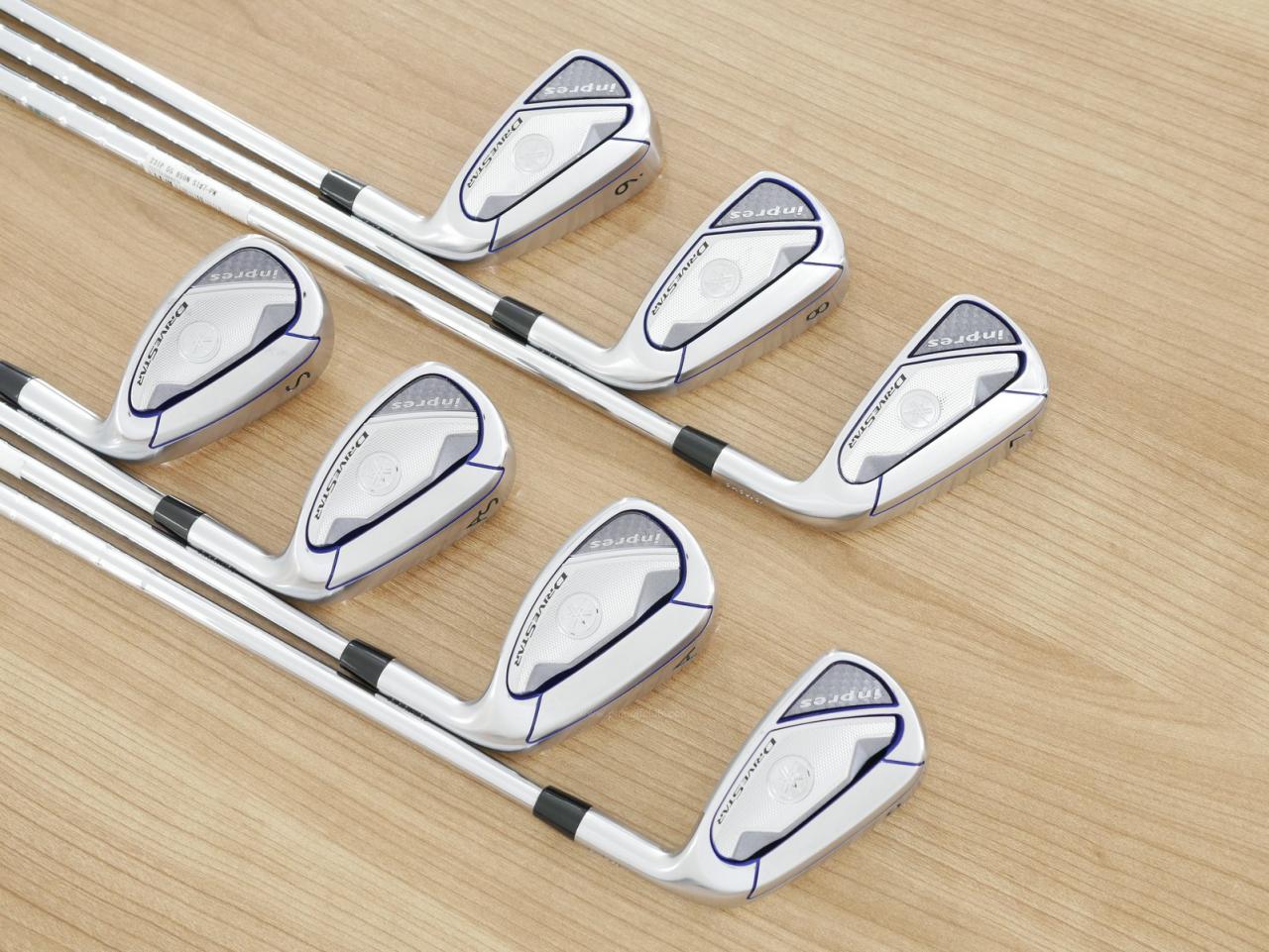 Iron set : Yamaha : ชุดเหล็ก Yamaha Inpres DriveStar (ออกปี 2023 ตีไกลที่สุด ไกลกว่าเหล็กทั่วไป 2 เบอร์ หน้าเด้งมากๆ) มีเหล็ก 7-Pw,Aw,As,Sw (7 ชิ้น) ก้านเหล็ก NS Pro 850 Neo Flex S