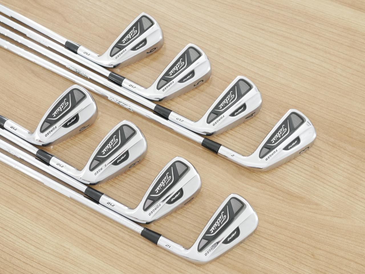 Iron set : Titleist : ชุดเหล็ก Titleist AP2 712 Forged มีเหล็ก 3-Pw (8 ชิ้น) ก้านเหล็ก NS Pro 950 Flex S