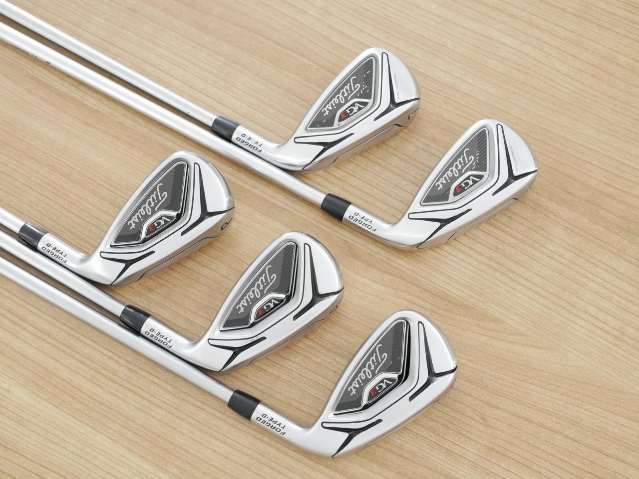 Iron set : Titleist : ชุดเหล็ก Titleist VG3 Type D Forged (รุ่นปี 2019 Japan Spec. ตีง่ายและไกลที่สุดของ Titleist) มีเหล็ก 6-Pw (5 ชิ้น) ก้านกราไฟต์ Mitsubishi VGI Flex R