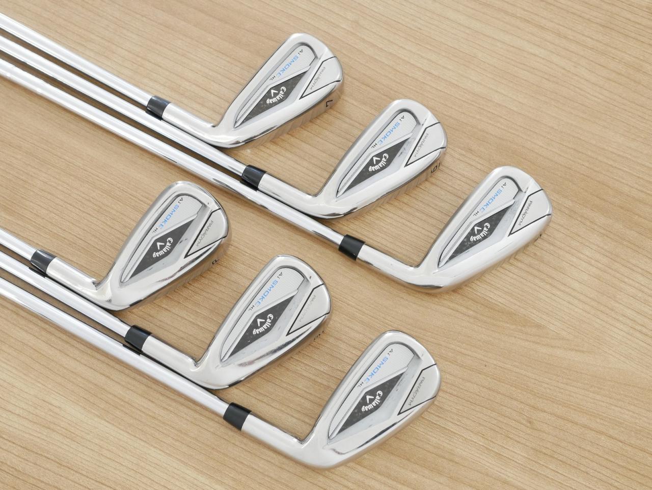Iron set : Callaway : ชุดเหล็ก Callaway Paradym Ai Smoke HL (ออกปี 2024 ตีง่ายมาก ไกล Japan Spec.) มีเหล็ก 5-Pw (6 ชิ้น) ก้านเหล็ก NS Pro 950 NEO Flex S