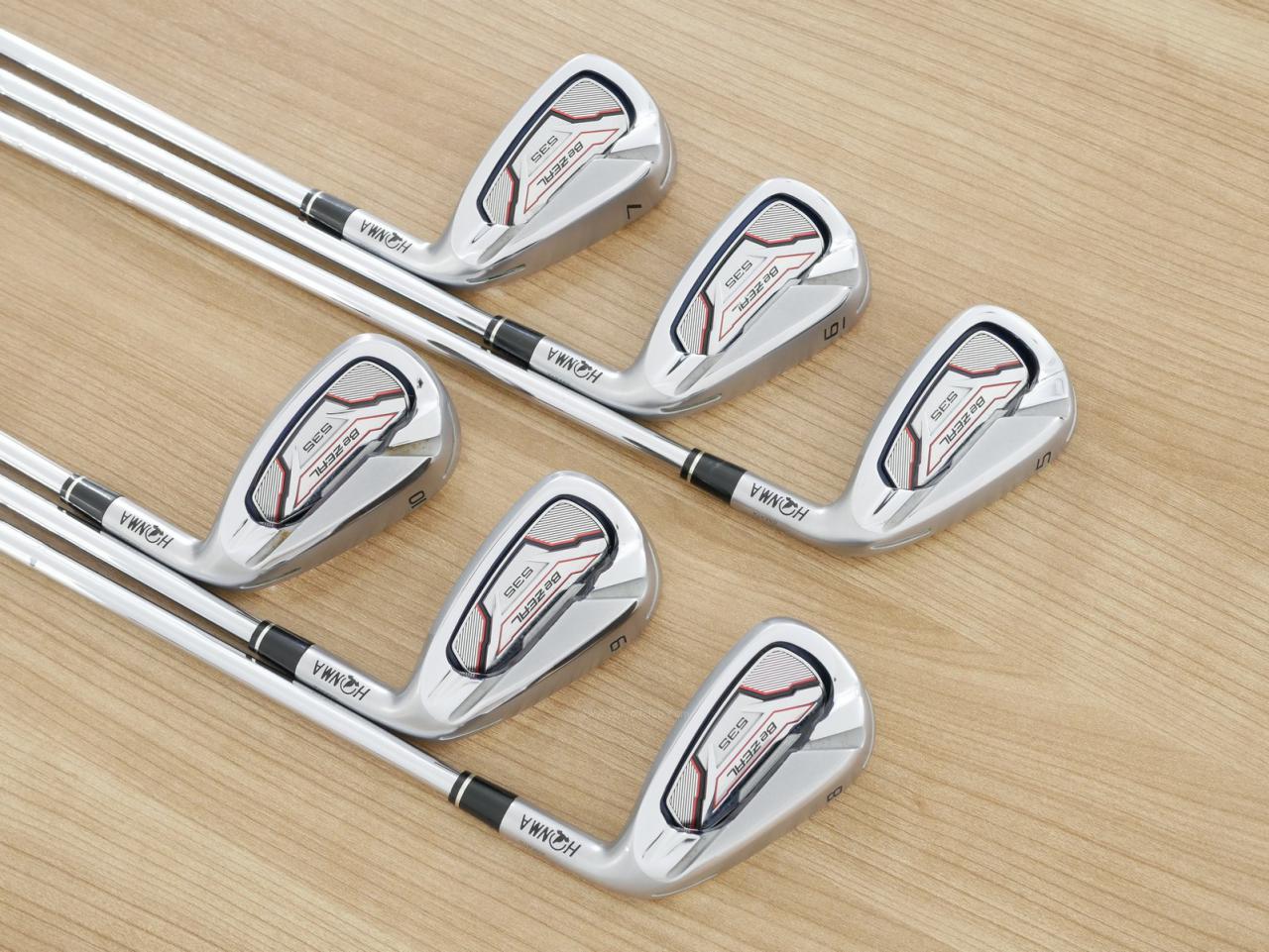 Iron set : Honma : ชุดเหล็ก Honma Bezeal 535 (ปี 2019 รุ่นนี้ใบใหญ่ที่สุดของ Honma) มีเหล็ก 5-10 (6 ชิ้น) ก้านเหล็ก NS Pro 950 Flex S
