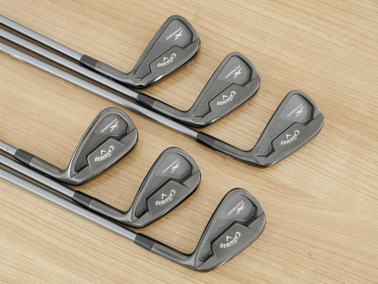 Iron set : Callaway : ชุดเหล็ก Callaway X Forged Star Black Limited (ออกปี 2021 หายากมากๆ) มีเหล็ก 5-Pw (6 ชิ้น) ก้านกราไฟต์ Fujikura MC 70 Flex S