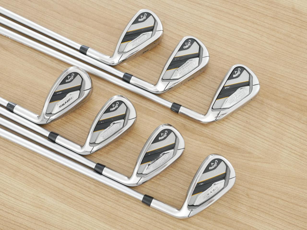 Iron set : Callaway : ชุดเหล็ก Callaway Mavrik MAX (ออกปี 2020 ตีง่าย ไกลมากๆ) มีเหล็ก 6-Pw,Aw,Sw (7 ชิ้น) ก้านกราไฟต์ Mitsubishi Diamana 40 Flex R