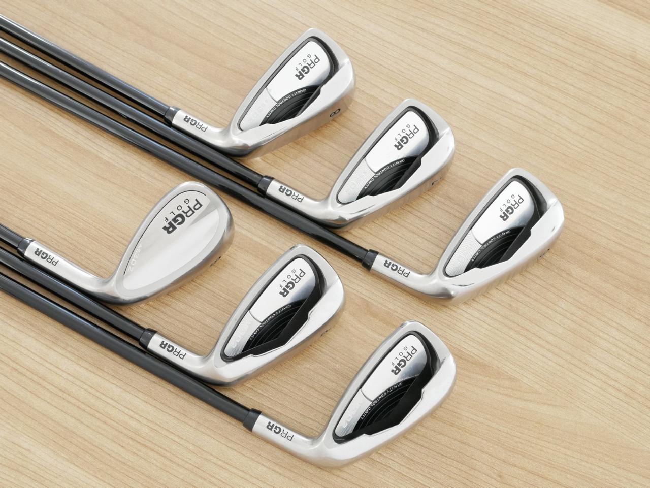 Iron set : PRGR : ชุดเหล็ก PRGR AS302 (ใบใหญ่ ตีง่าย) มีเหล็ก 6-Pw,Sw (6 ชิ้น) ก้านกราไฟต์ Flex R