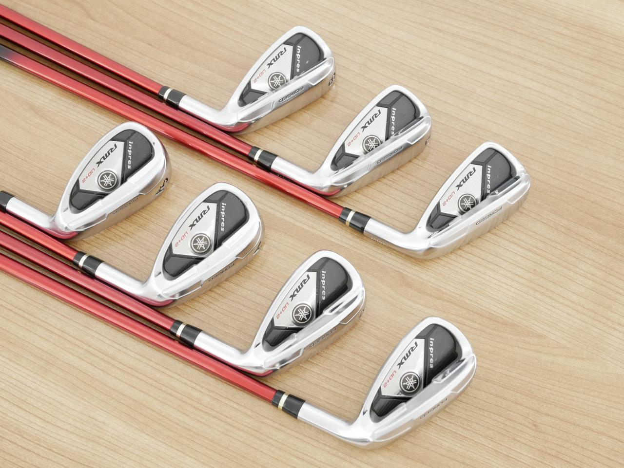 Iron set : Yamaha : ชุดเหล็ก Yamaha Inpres RMX UD+2 (ปี 2017 ตีไกลที่สุด ไกลกว่าเหล็กทั่วไป 2 เบอร์) มีเหล็ก 6-Pw,Aw,As (7 ชิ้น) ก้านกราไฟต์ Mitsubishi Bassara i50xct Flex R