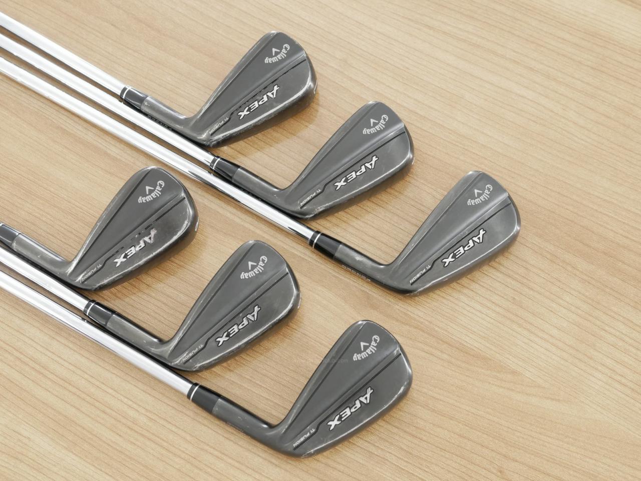 Iron set : Callaway : ชุดเหล็ก Callaway Apex Ti Fusion Black (รุ่นท็อปสุด แพงที่สุด ปี 2025 ของใหม่ 8 หมื่นบาท) มีเหล็ก 5-Pw (6 ชิ้น) ก้านเหล็ก NS Pro 750 NEO Flex S