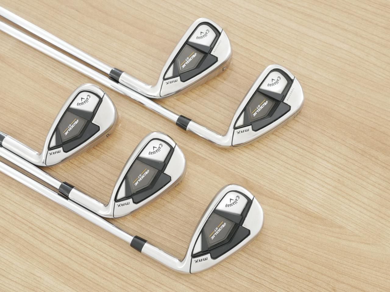 Iron set : Callaway : ชุดเหล็ก Callaway Rogue ST Max (ออกปี 2022 ตีง่าย ไกลมาก) มีเหล็ก 6-Pw (5 ชิ้น) ก้านเหล็ก Dynamic Gold 95 S200