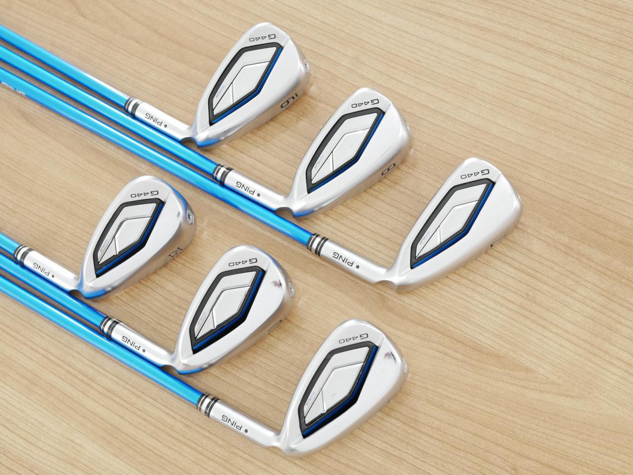 Iron set : Ping : ชุดเหล็ก Ping G440 (รุ่นล่าสุด ออกปี 2025 Japan Spec. ใบใหญ่ ง่าย ไกล) มีเหล็ก 7-W,U,52 (6 ชิ้น) ก้านกราไฟต์ Ping ALTA J CB Flex R
